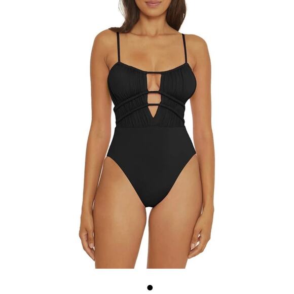 Becca  Santorini One-Piece Swimsuit Black Size small NWT - Picture 1 of 6